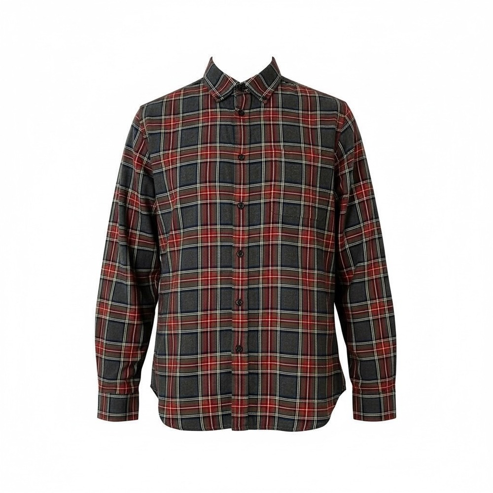 Eddie Bauer Men's Flannel Plaid Button Down Cotton Shirt Size XXL SU7256